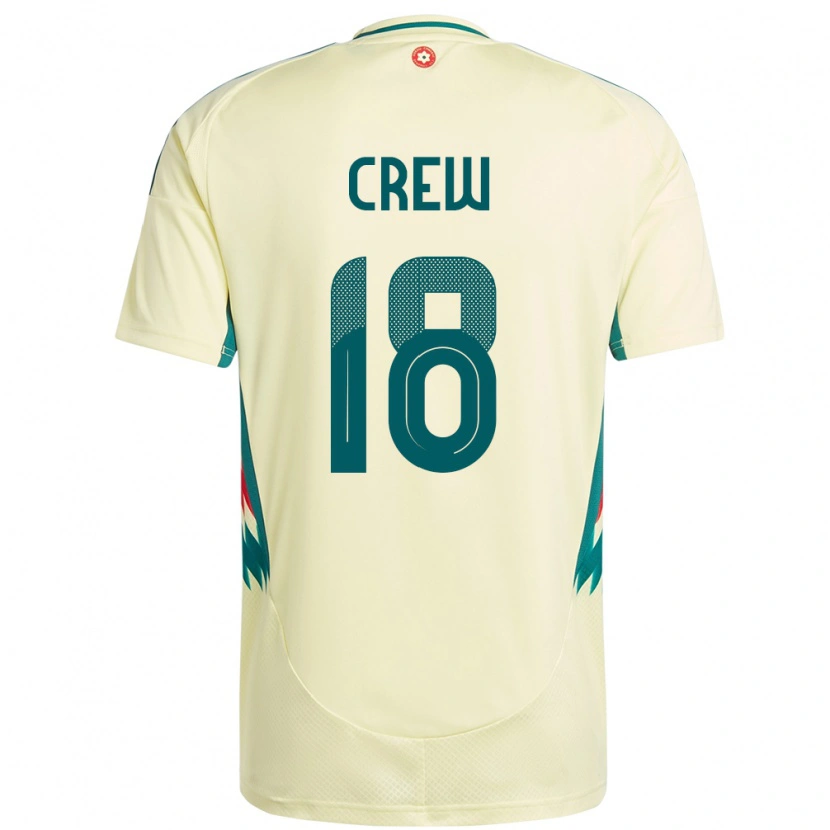 Danxen Niño Camiseta Gales Charlie Crew #18 Beige Amarillo 2ª Equipación 24-26 La Camisa