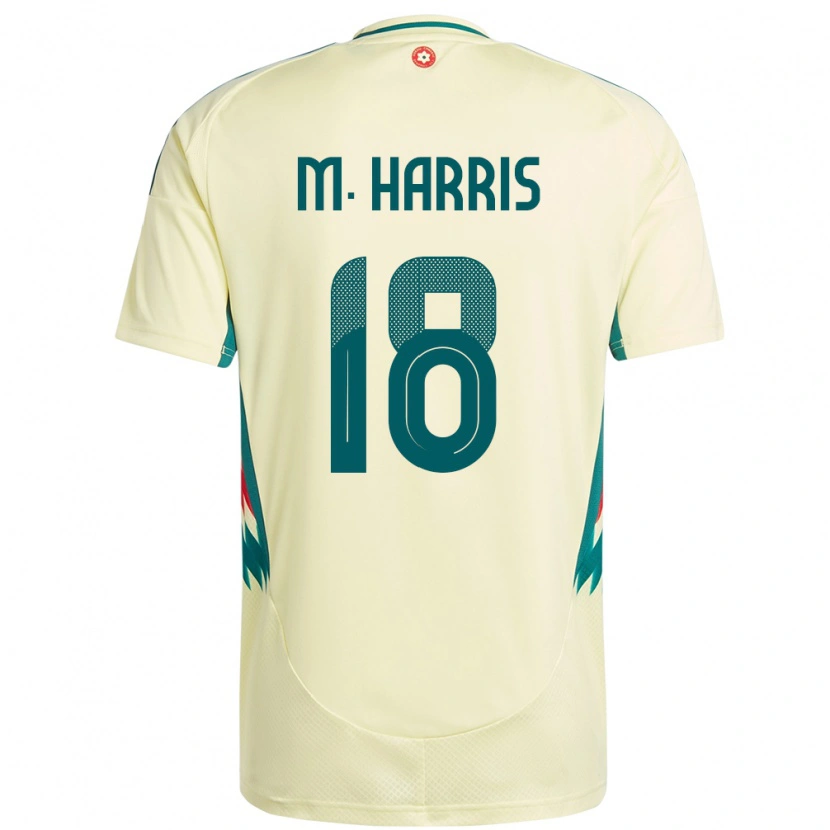 Danxen Niño Camiseta Gales Mark Harris #18 Beige Amarillo 2ª Equipación 24-26 La Camisa