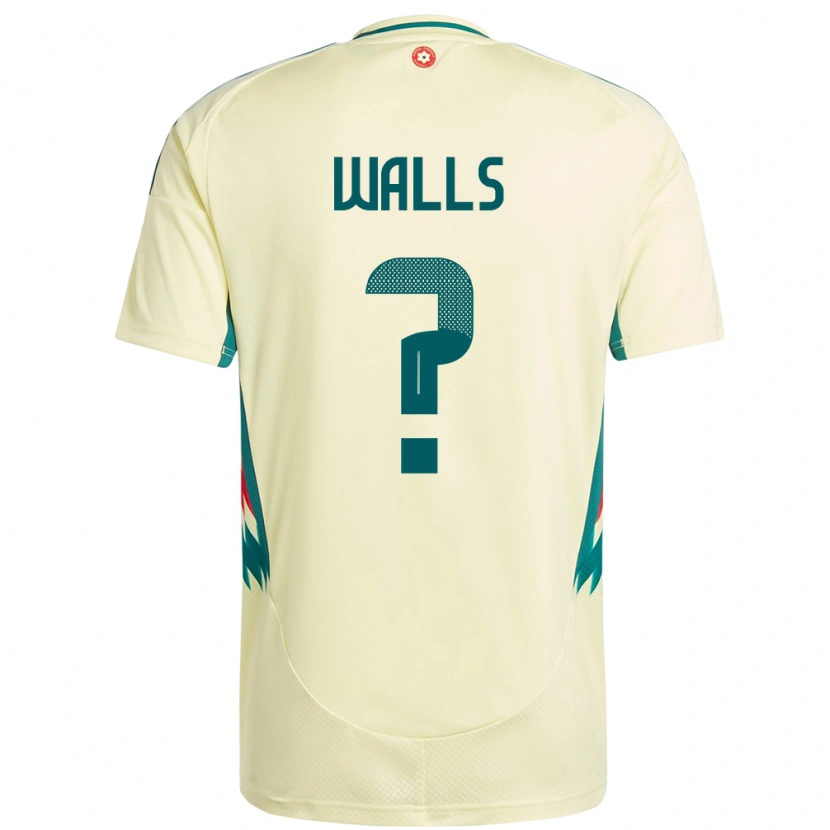 Danxen Niño Camiseta Gales Archie Walls #0 Beige Amarillo 2ª Equipación 24-26 La Camisa