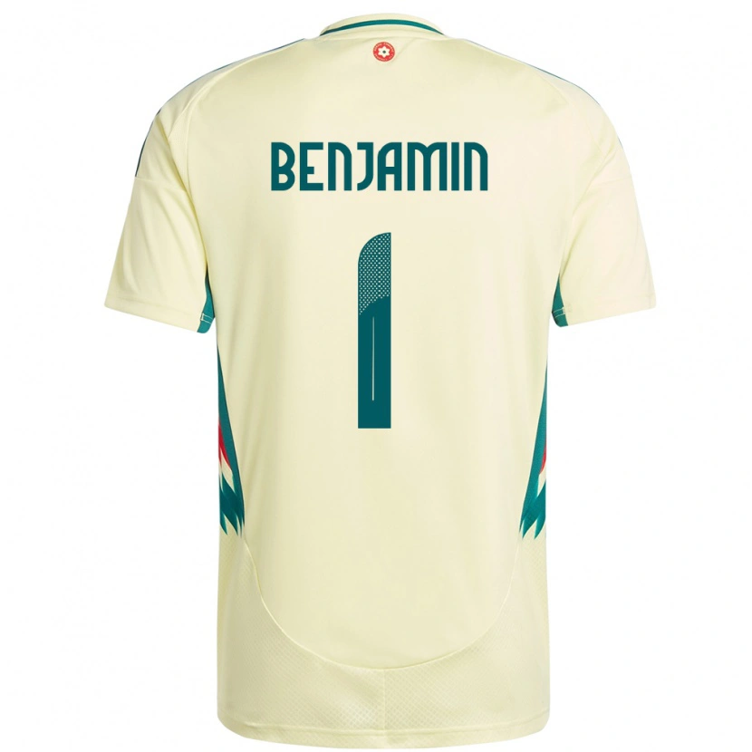Danxen Niño Camiseta Gales Lewys Benjamin #1 Beige Amarillo 2ª Equipación 24-26 La Camisa