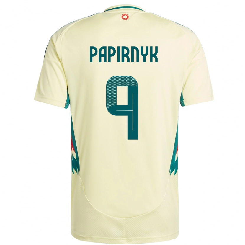 Danxen Niño Camiseta Gales Leo Papirnyk #9 Beige Amarillo 2ª Equipación 24-26 La Camisa