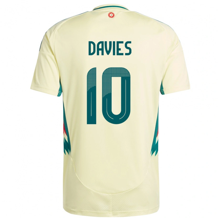 Danxen Niño Camiseta Gales Jordan Davies #10 Beige Amarillo 2ª Equipación 24-26 La Camisa