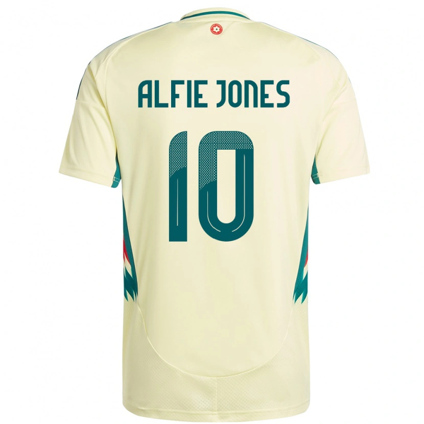 Danxen Niño Camiseta Gales Alfie Jones #10 Beige Amarillo 2ª Equipación 24-26 La Camisa