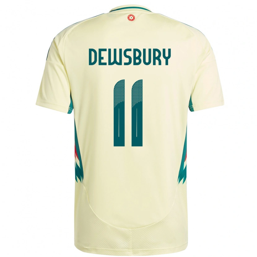 Danxen Niño Camiseta Gales Ollie Dewsbury #11 Beige Amarillo 2ª Equipación 24-26 La Camisa