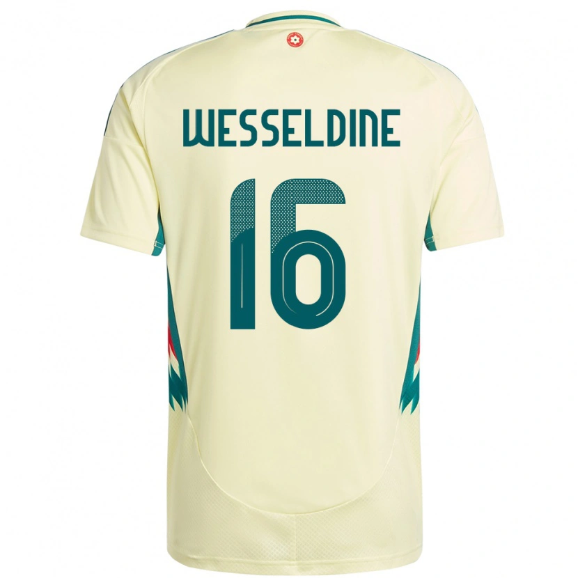 Danxen Niño Camiseta Gales Charlie Wesseldine #16 Beige Amarillo 2ª Equipación 24-26 La Camisa