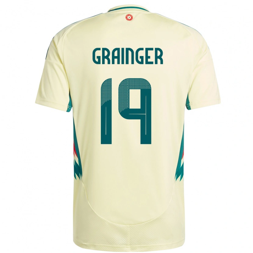 Danxen Niño Camiseta Gales William Grainger #19 Beige Amarillo 2ª Equipación 24-26 La Camisa