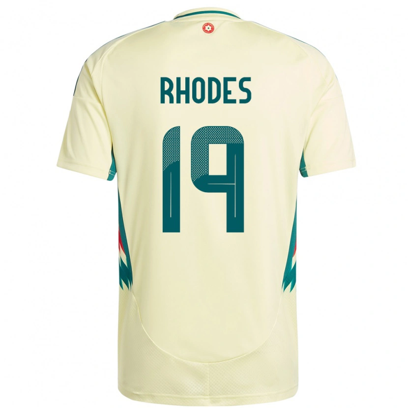 Danxen Niño Camiseta Gales Kai Rhodes #19 Beige Amarillo 2ª Equipación 24-26 La Camisa
