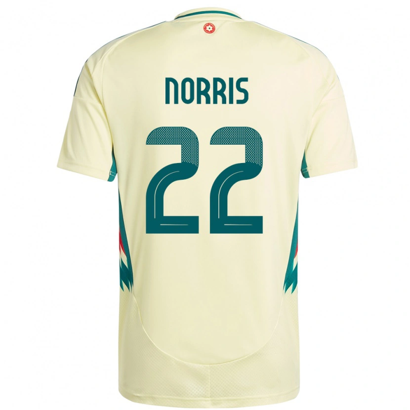 Danxen Niño Camiseta Gales Jacob Norris #22 Beige Amarillo 2ª Equipación 24-26 La Camisa