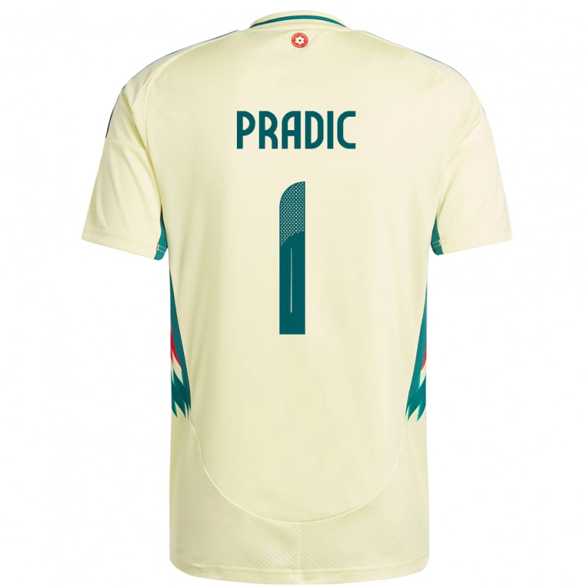 Danxen Niño Camiseta Gales James Pradic #1 Beige Amarillo 2ª Equipación 24-26 La Camisa