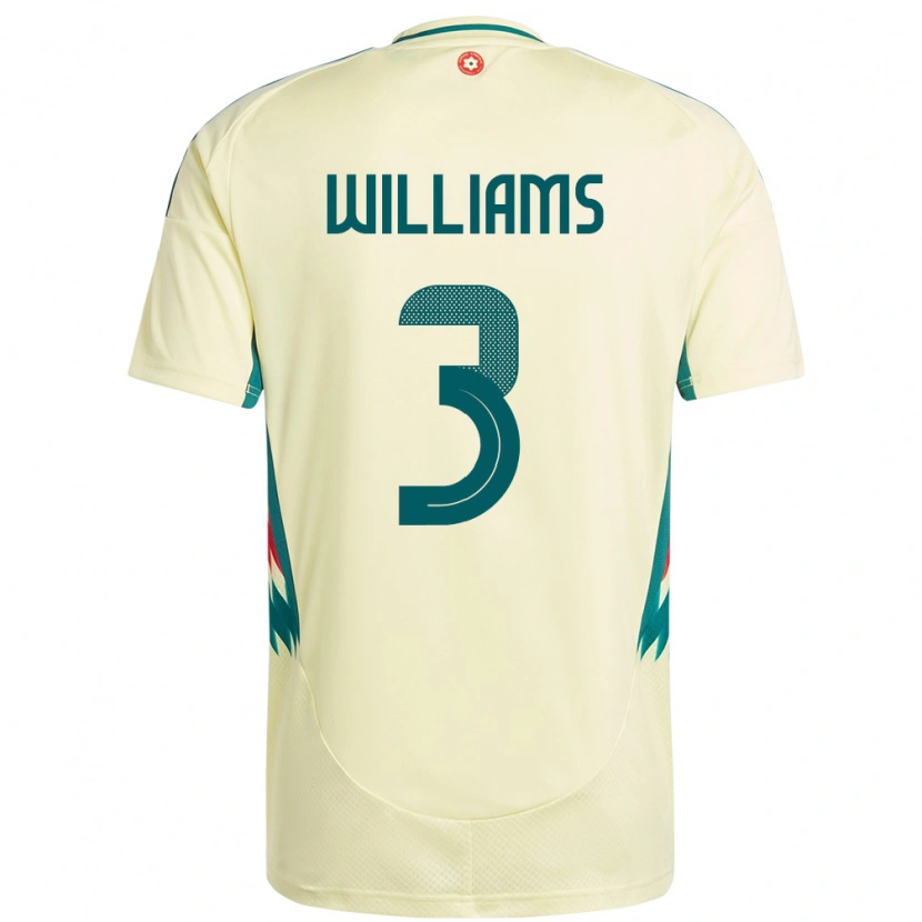 Danxen Niño Camiseta Gales Zac Williams #3 Beige Amarillo 2ª Equipación 24-26 La Camisa
