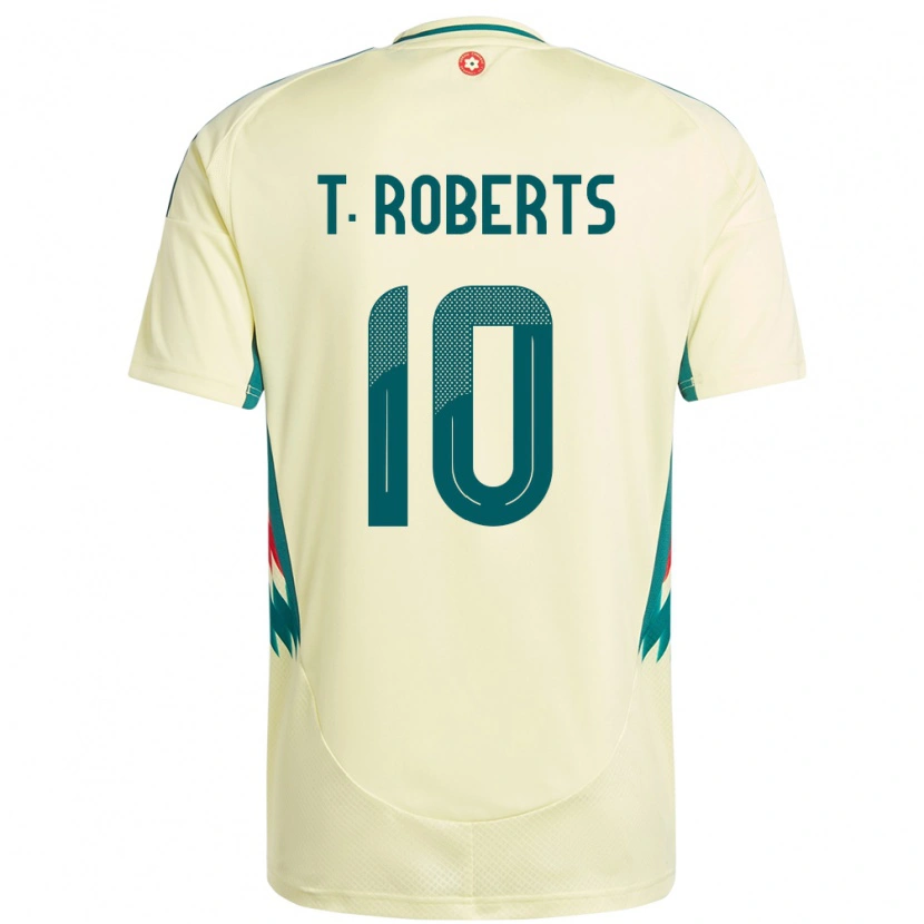 Danxen Niño Camiseta Gales Tyler Roberts #10 Beige Amarillo 2ª Equipación 24-26 La Camisa