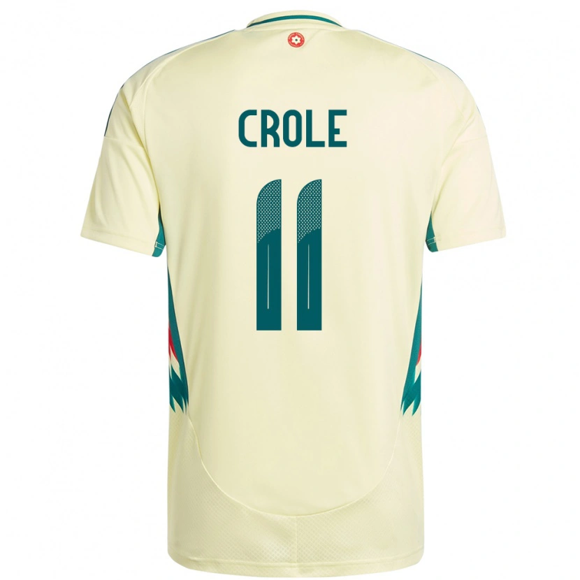 Danxen Niño Camiseta Gales James Crole #11 Beige Amarillo 2ª Equipación 24-26 La Camisa