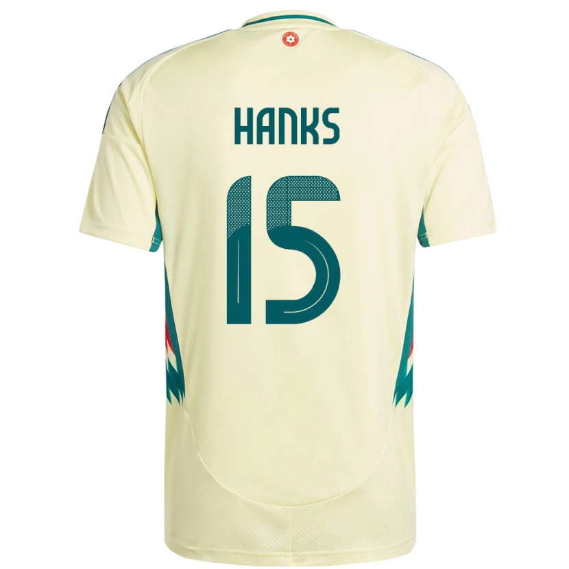 Danxen Niño Camiseta Gales Justin Hanks #15 Beige Amarillo 2ª Equipación 24-26 La Camisa