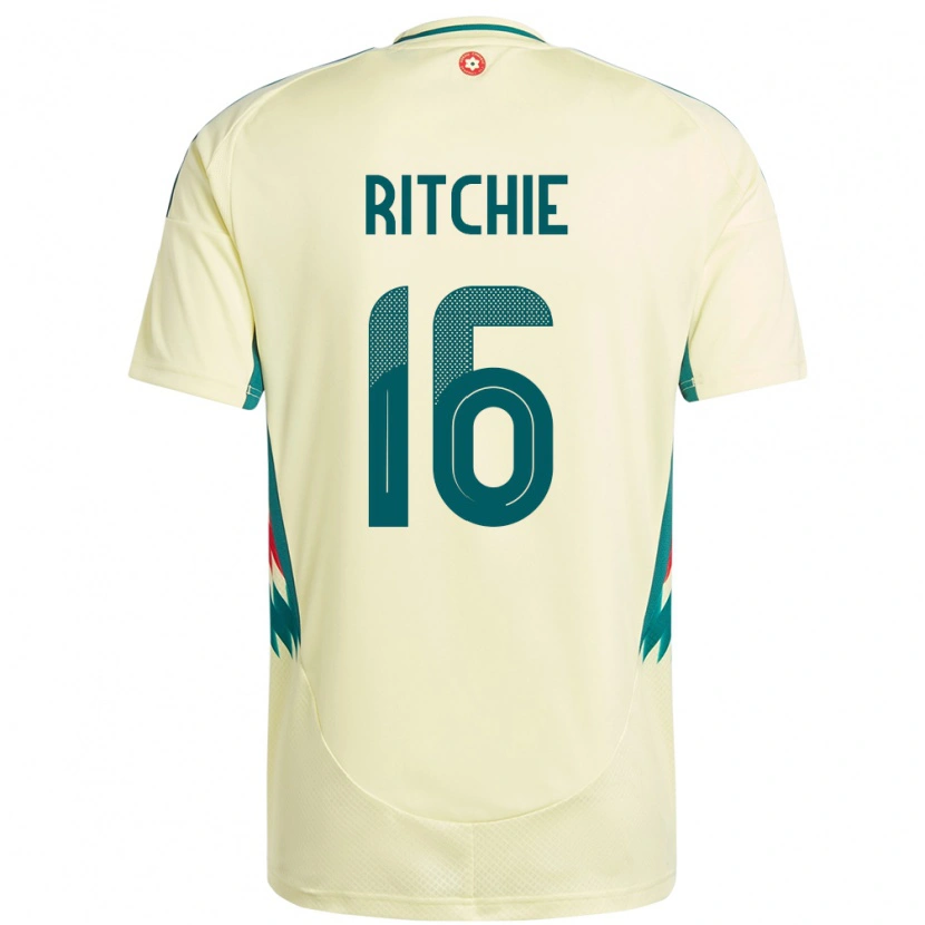 Danxen Niño Camiseta Gales Amelia Ritchie #16 Beige Amarillo 2ª Equipación 24-26 La Camisa