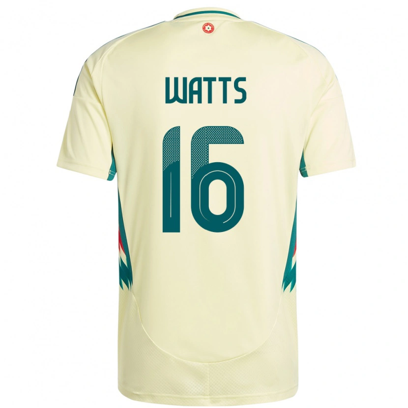Danxen Niño Camiseta Gales Daniel Watts #16 Beige Amarillo 2ª Equipación 24-26 La Camisa