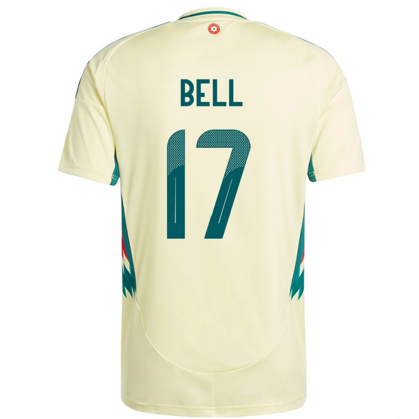 Danxen Niño Camiseta Gales Zac Bell #17 Beige Amarillo 2ª Equipación 24-26 La Camisa