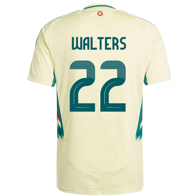 Danxen Niño Camiseta Gales Georgia Walters #22 Beige Amarillo 2ª Equipación 24-26 La Camisa