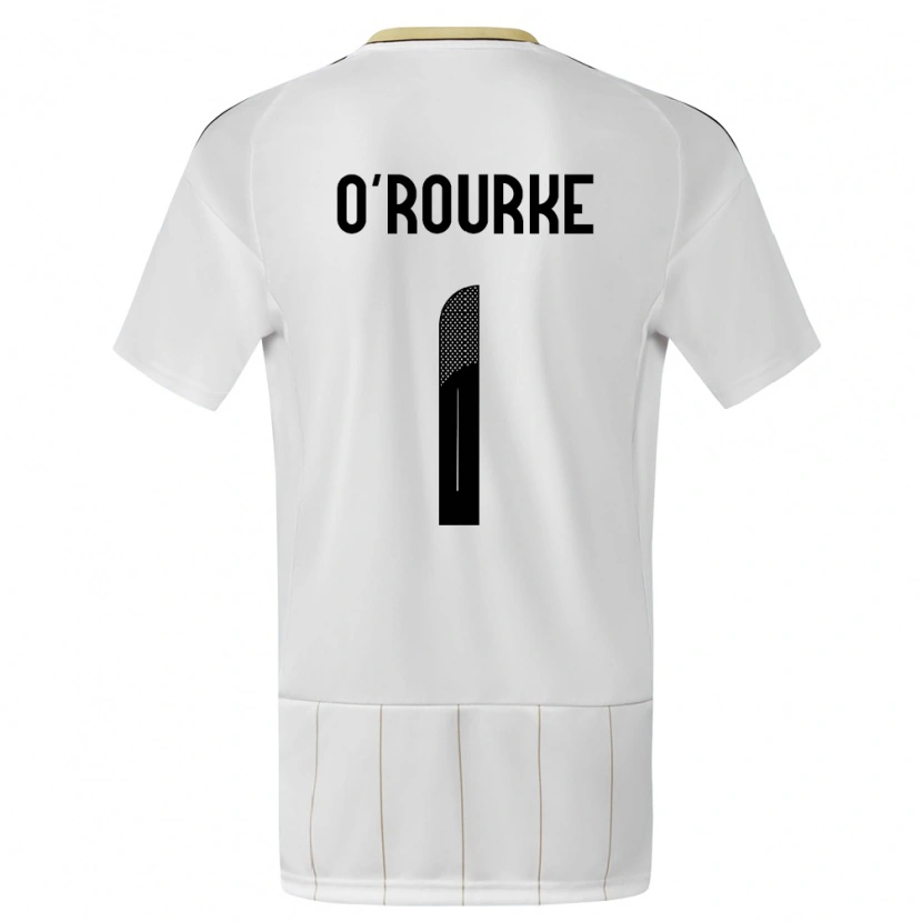 Danxen Niño Camiseta Costa Rica Ian O'rourke #1 Blanco 2ª Equipación 24-26 La Camisa