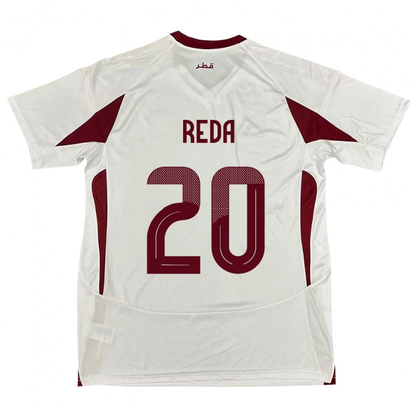 Danxen Niño Camiseta Catar Salem Reda #20 Blanco 2ª Equipación 24-26 La Camisa