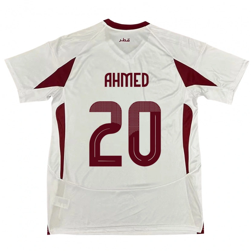 Danxen Niño Camiseta Catar Ahmed Fadel Hasaba #20 Blanco 2ª Equipación 24-26 La Camisa