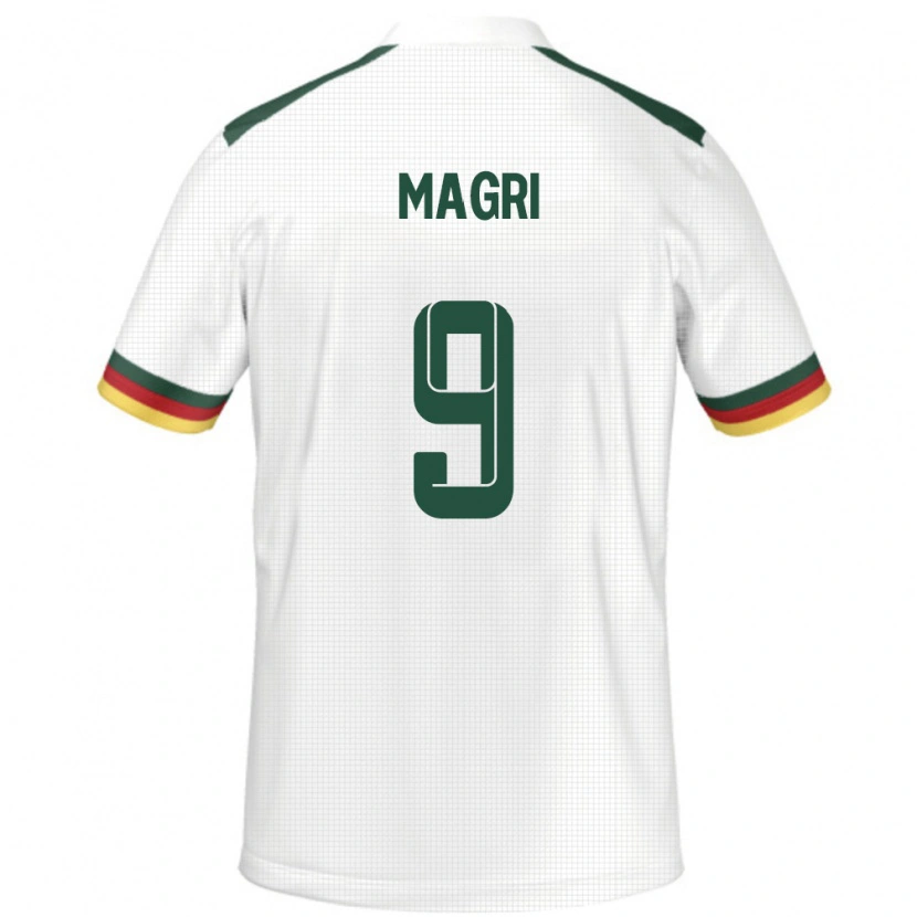 Danxen Niño Camiseta Camerún Frank Magri #9 Blanco 2ª Equipación 24-26 La Camisa
