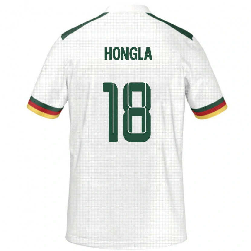 Danxen Niño Camiseta Camerún Martin Hongla #18 Blanco 2ª Equipación 24-26 La Camisa