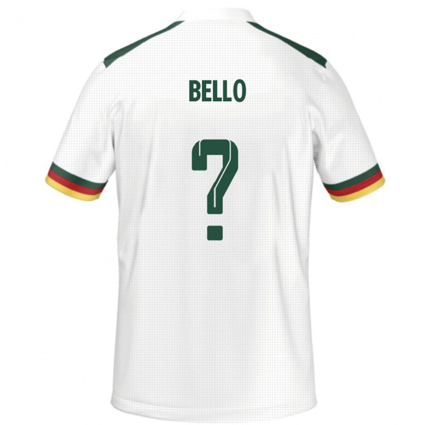 Danxen Niño Camiseta Camerún Karim Bello #0 Blanco 2ª Equipación 24-26 La Camisa
