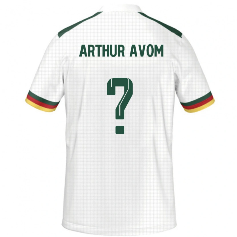 Danxen Niño Camiseta Camerún Arthur Avom #0 Blanco 2ª Equipación 24-26 La Camisa