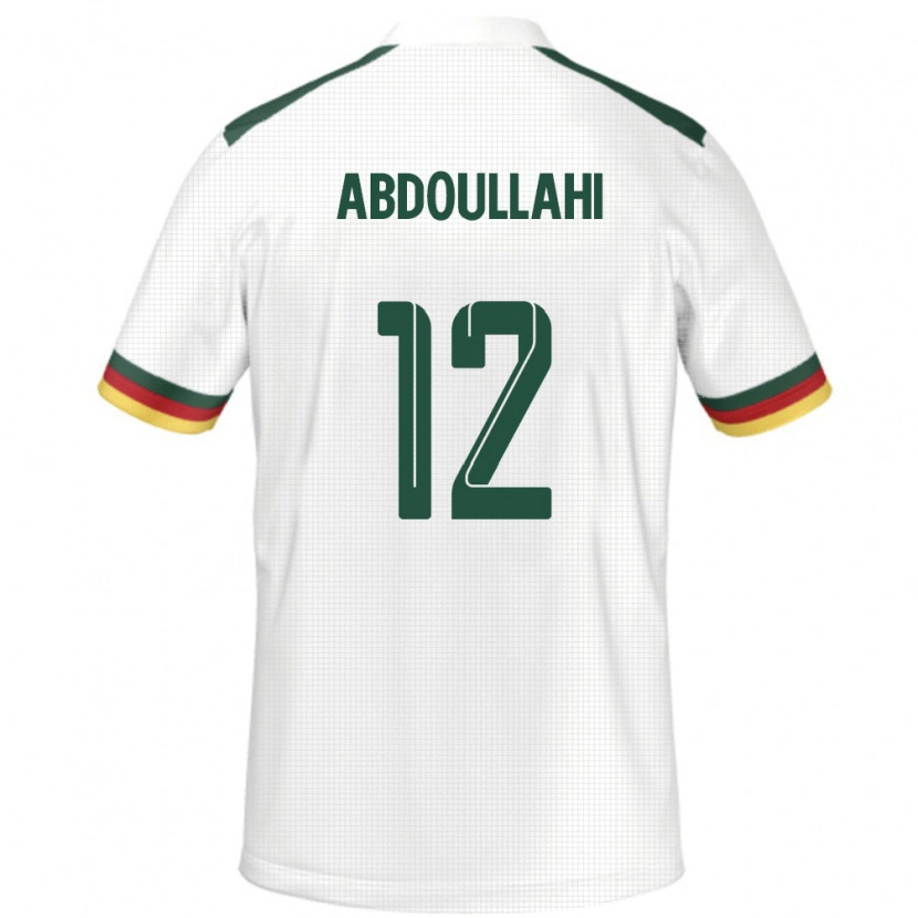 Danxen Niño Camiseta Camerún Tidjani Ahmadou Abdoullahi #12 Blanco 2ª Equipación 24-26 La Camisa
