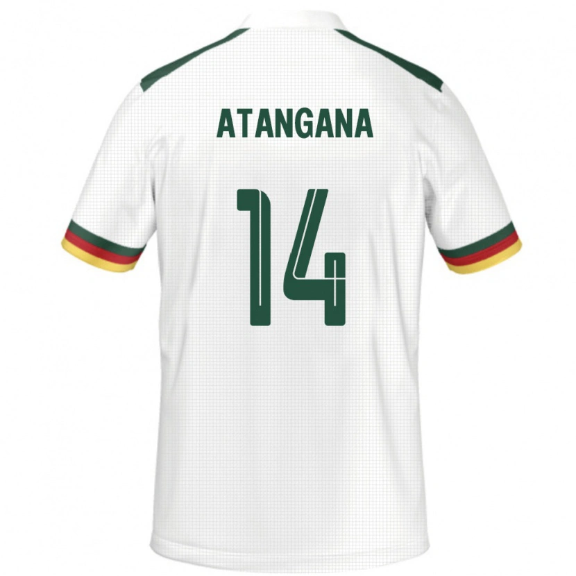 Danxen Niño Camiseta Camerún Joseph Atangana #14 Blanco 2ª Equipación 24-26 La Camisa