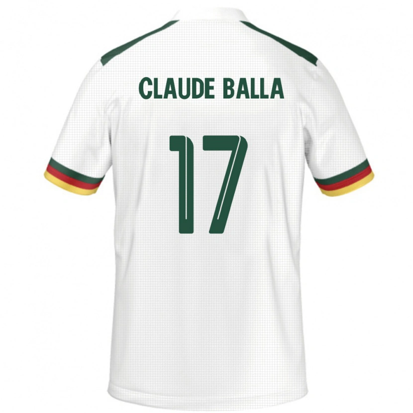 Danxen Niño Camiseta Camerún Henri Claude Balla #17 Blanco 2ª Equipación 24-26 La Camisa