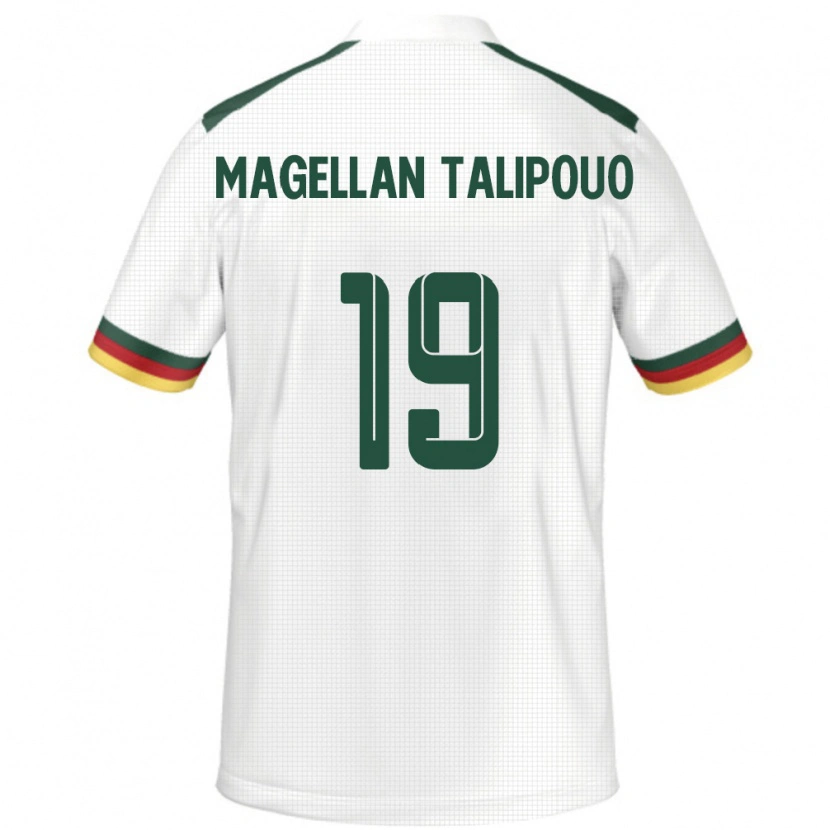 Danxen Niño Camiseta Camerún Ghane Magellan Talipouo #19 Blanco 2ª Equipación 24-26 La Camisa