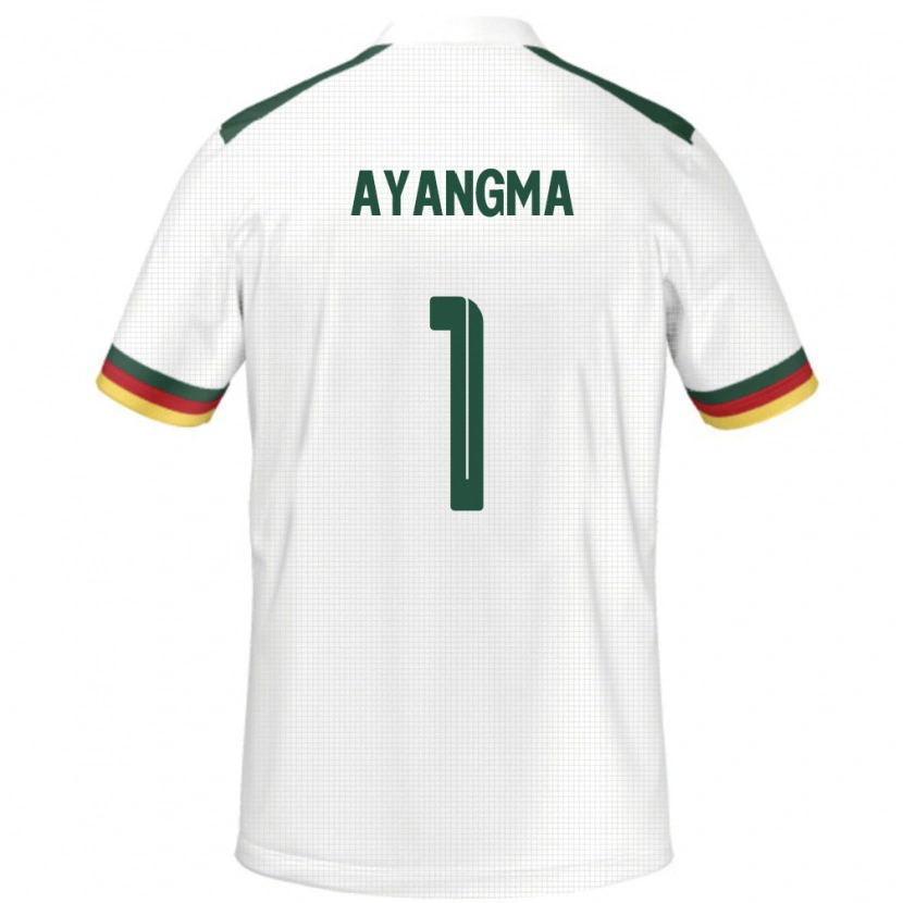 Danxen Niño Camiseta Camerún Pauline Ayangma #1 Blanco 2ª Equipación 24-26 La Camisa