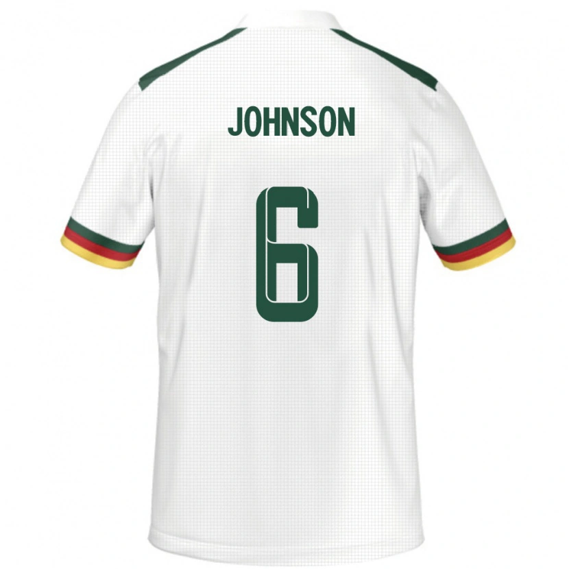 Danxen Niño Camiseta Camerún Estelle Johnson #6 Blanco 2ª Equipación 24-26 La Camisa