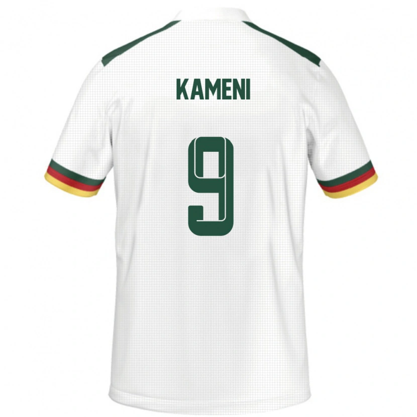 Danxen Niño Camiseta Camerún Flora Kameni #9 Blanco 2ª Equipación 24-26 La Camisa