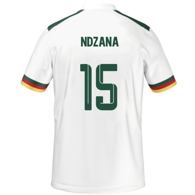 Danxen Niño Camiseta Camerún Colette Ndzana #15 Blanco 2ª Equipación 24-26 La Camisa