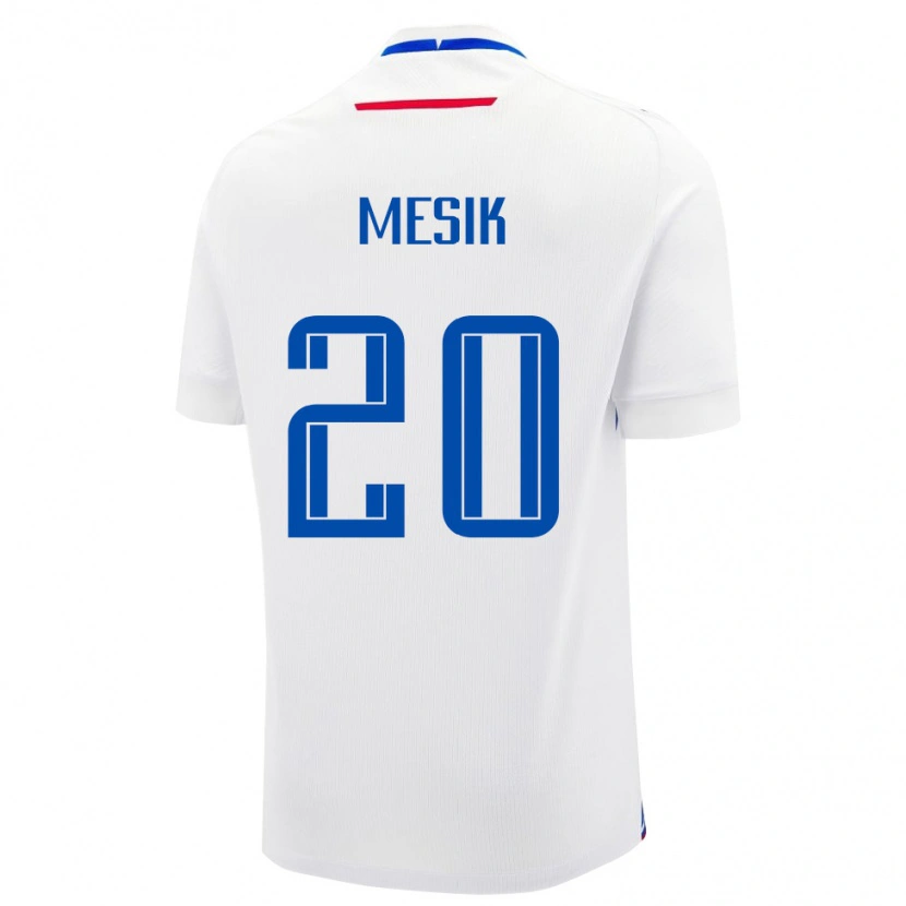 Danxen Niño Camiseta Eslovaquia Ivan Mesik #20 Blanco 2ª Equipación 24-26 La Camisa