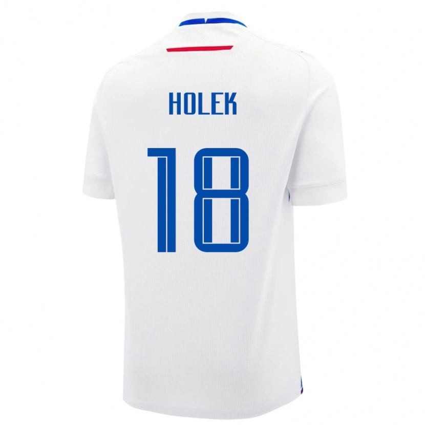 Danxen Niño Camiseta Eslovaquia Jakub Holek #18 Blanco 2ª Equipación 24-26 La Camisa