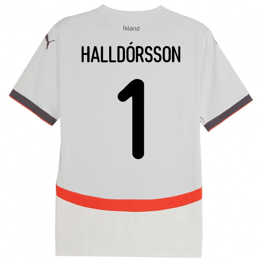 Danxen Niño Camiseta Islandia Elmar Ágúst Halldórsson #1 Blanco 2ª Equipación 24-26 La Camisa