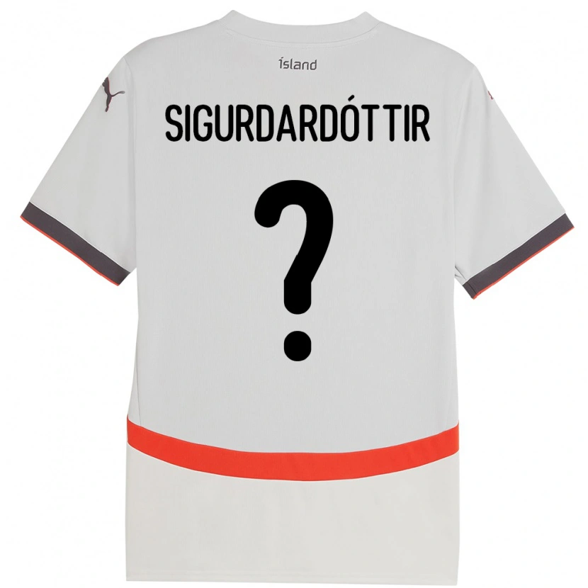 Danxen Niño Camiseta Islandia Sandra Sigurðardóttir #0 Blanco 2ª Equipación 24-26 La Camisa