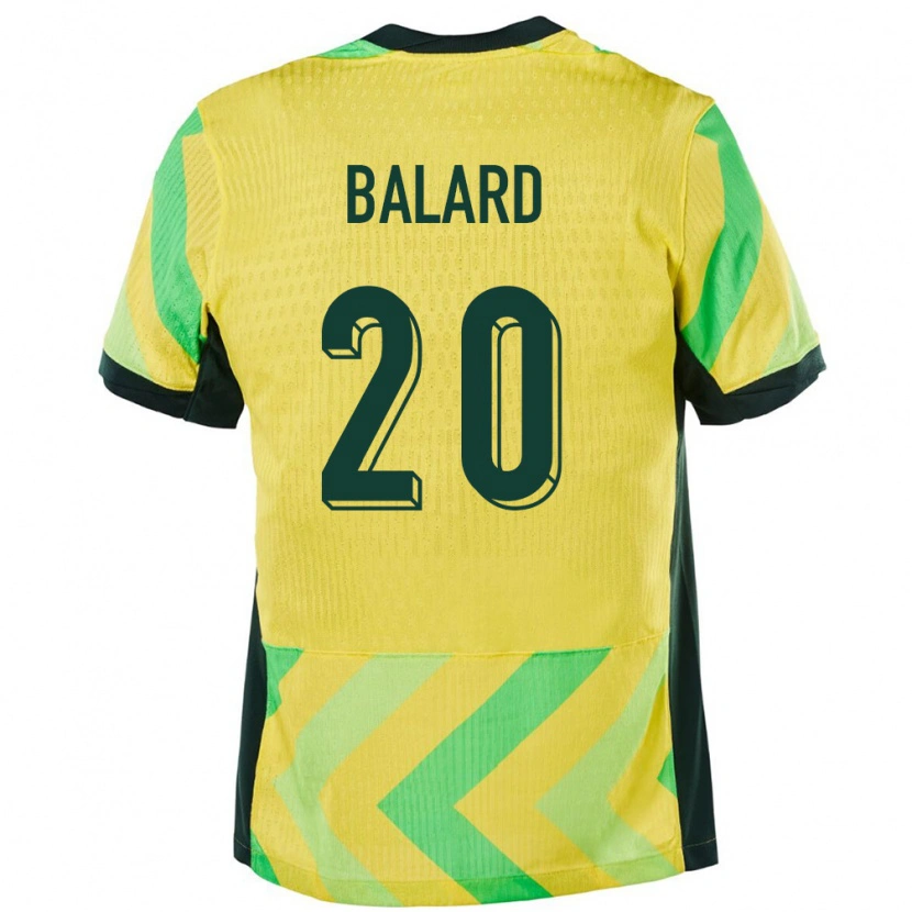 Danxen Hombre Camiseta Australia Max Balard #20 Dorado 1ª Equipación 24-26 La Camisa