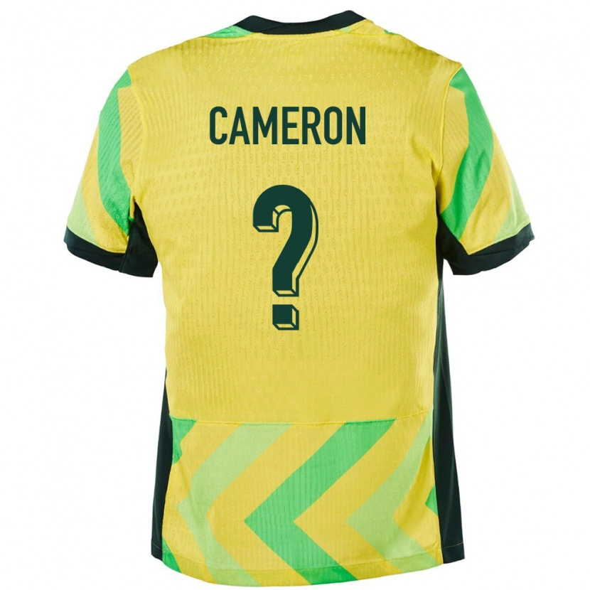 Danxen Hombre Camiseta Australia Jesse Cameron #0 Dorado 1ª Equipación 24-26 La Camisa