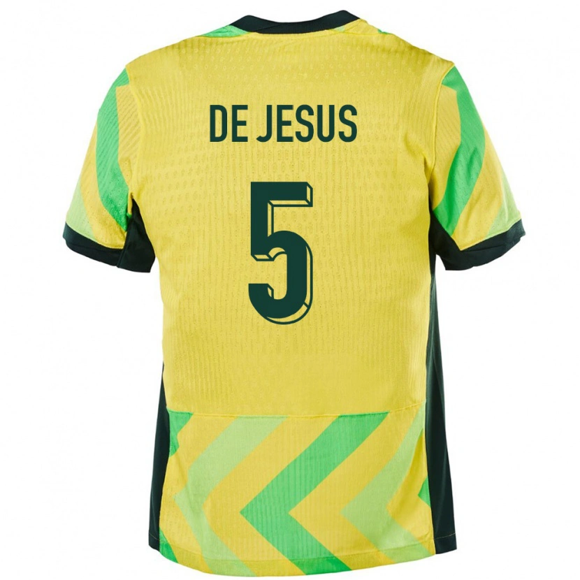 Danxen Hombre Camiseta Australia Zac De Jesus #5 Dorado 1ª Equipación 24-26 La Camisa