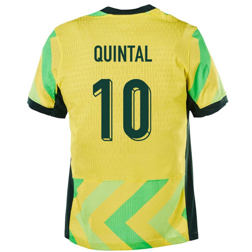 Danxen Hombre Camiseta Australia Tiago Quintal #10 Dorado 1ª Equipación 24-26 La Camisa