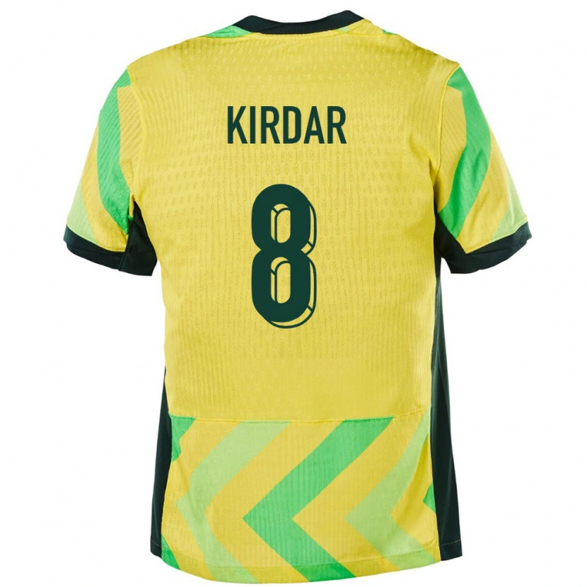 Danxen Hombre Camiseta Australia Birkan Kirdar #8 Dorado 1ª Equipación 24-26 La Camisa
