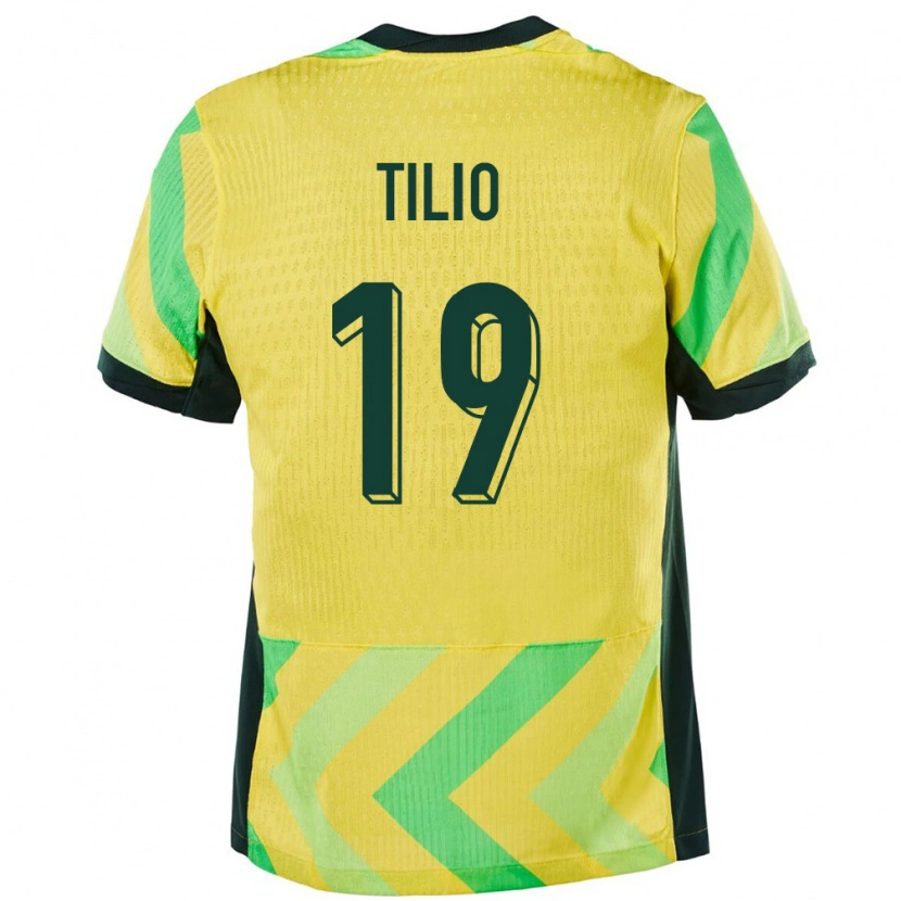 Danxen Hombre Camiseta Australia Marco Tilio #19 Dorado 1ª Equipación 24-26 La Camisa