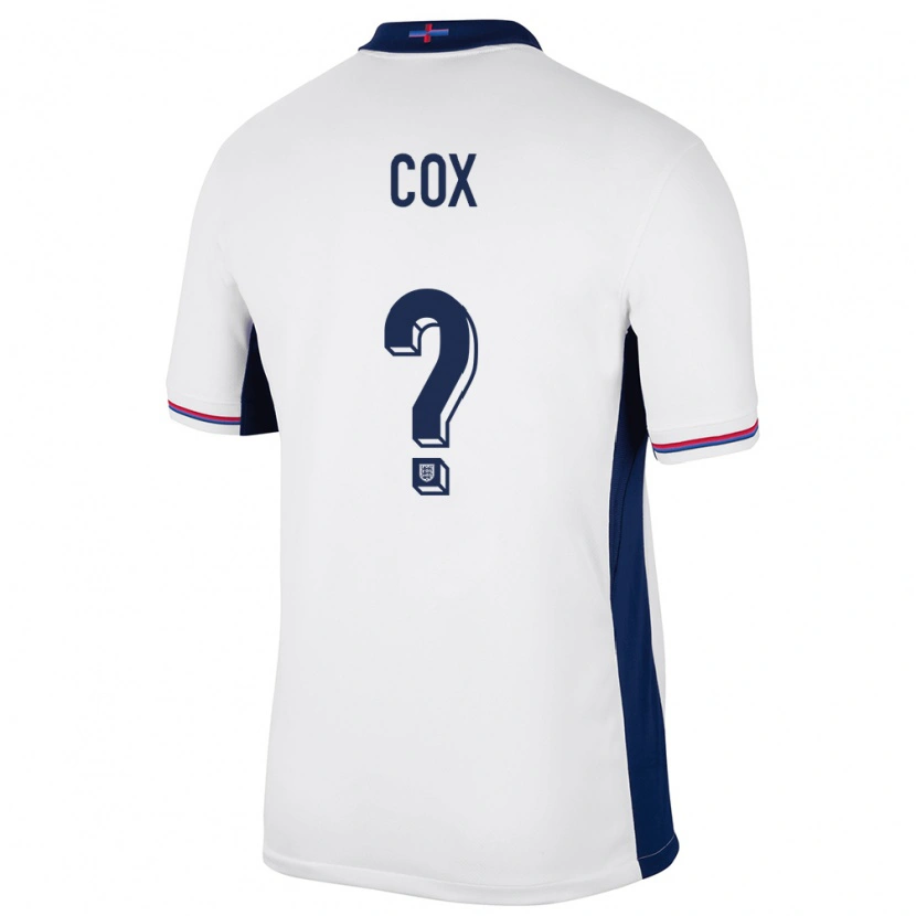 Danxen Hombre Camiseta Inglaterra Matthew Cox #0 Blanco 1ª Equipación 24-26 La Camisa