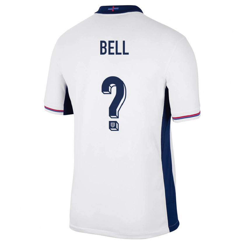 Danxen Hombre Camiseta Inglaterra Toby Bell #0 Blanco 1ª Equipación 24-26 La Camisa