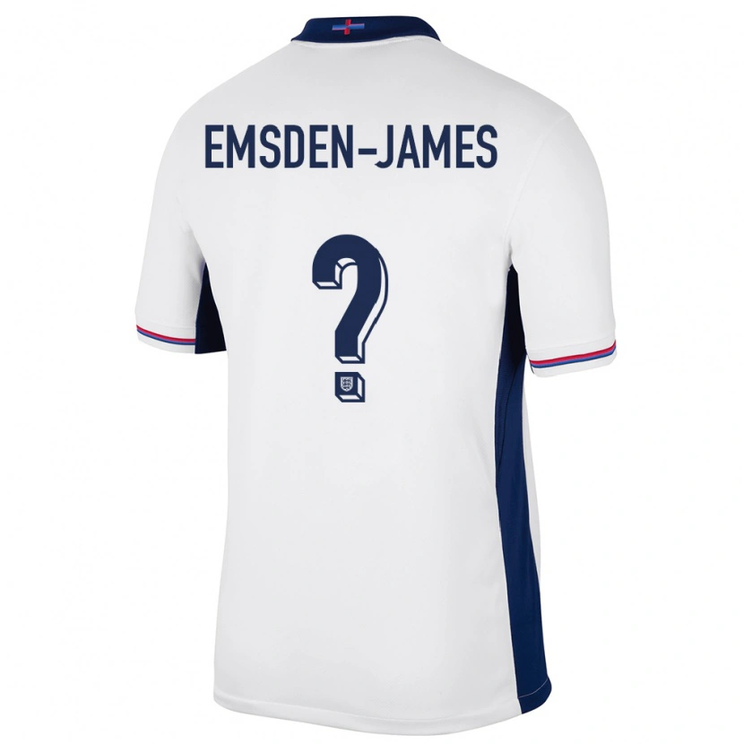 Danxen Hombre Camiseta Inglaterra Harley Emsden-James #0 Blanco 1ª Equipación 24-26 La Camisa