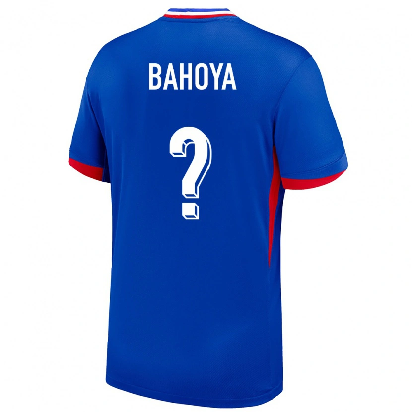 Danxen Hombre Camiseta Francia Jean-Mattéo Bahoya #0 Azul 1ª Equipación 24-26 La Camisa